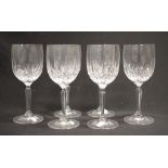 Six Waterford red wine glasses