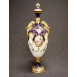 Antique Coalport lidded vase