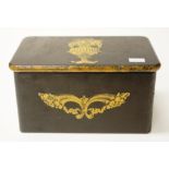Victorian decorated lacquer ware box