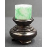 Chinese green jade archer's ring