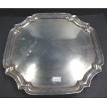 Sterling silver tray on four feet