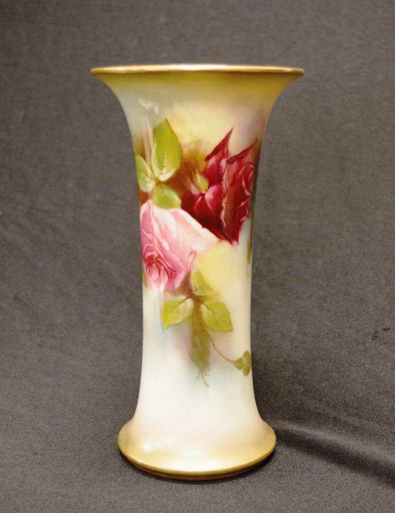 Edwardian Royal Worcester hand painted vase