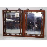 Two Chinese wall mirrors