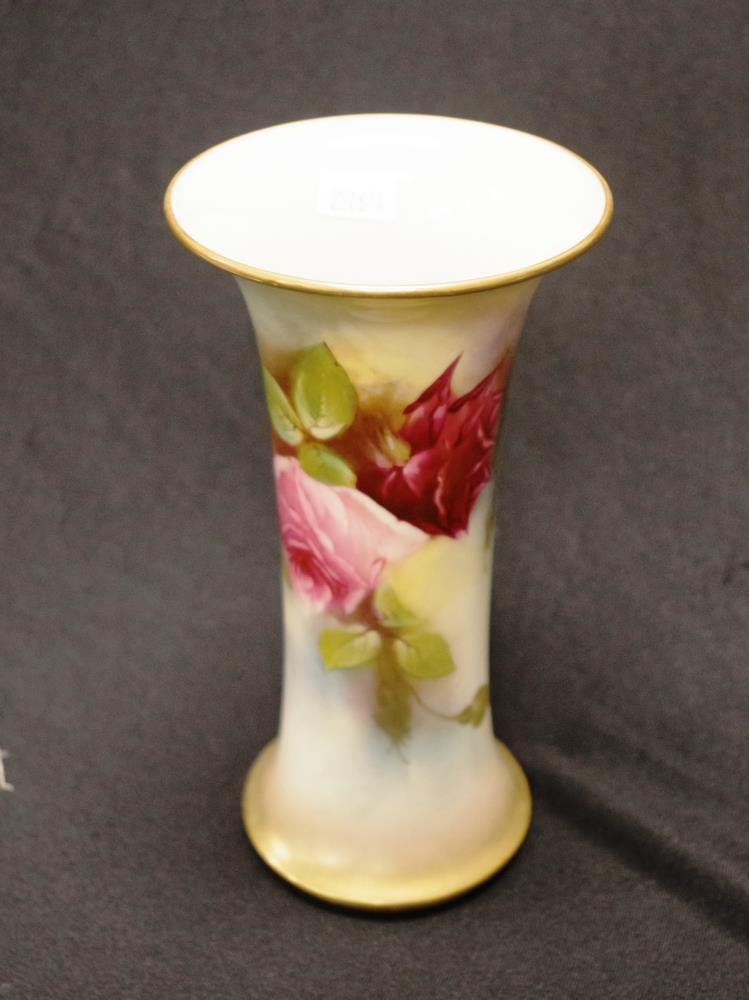 Edwardian Royal Worcester hand painted vase - Image 2 of 4