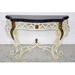 Forged iron console table