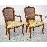 Pair of Louis XV style armchairs