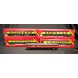 Four Hornby 00 Scale carriages - Boxed