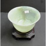 Chinese green jade bowl