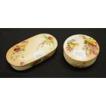 Two small early Royal Worcester trinket boxes