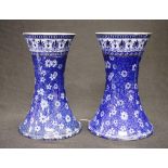 Pair early Shelley 'Cloisello Ware' table vases