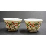 Two Chinese hand painted porcelain bowls