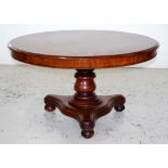 Victorian mahogany pedestal dining table