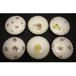 Six various Shelley floral dishes