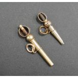 Two antique 18ct gold pocket watch keys
