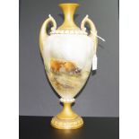 Royal Worcester John Stinton highland cattle vase