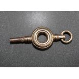 19th century gold cased watch key