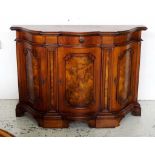 Italian bow front credenza cabinet