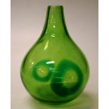 Kosta Boda green studio glass vase