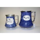 Graduated pair Shelley 'White Horse' whisky jugs