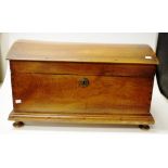 French walnut dome top chest