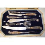 Boxed Walker and Hall carving set