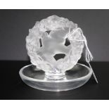 Lalique 'Wreathed Dove' crystal ring stand