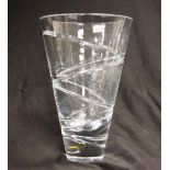Large Waterford "Jasper Conran Aura" crystal vase