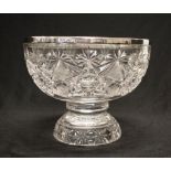 Good Edward VII crystal & silver centrepiece bowl