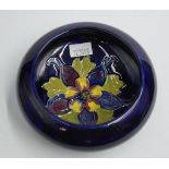 Moorcroft blue ground flower dish