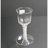 Georgian twist stem cordial glass