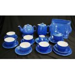 Quantity of Moorcroft powder blue table wares