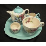 Clarice Cliff ceramic tea for one set