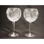 Pair Waterford Crystal toasting wine glasses