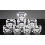 Eight Versace Rosenthal crystal napkin rings