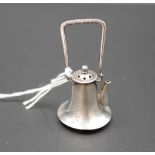 Doll house miniature silver kettle