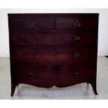 Georgian mahogany bow front chest of drawers