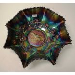 Australian amethyst carnival glass master bowl