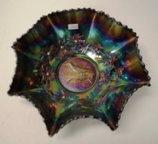 Australian amethyst carnival glass master bowl