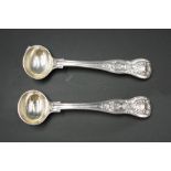 Pair of KIngs Pattern HMSS mustard spoons