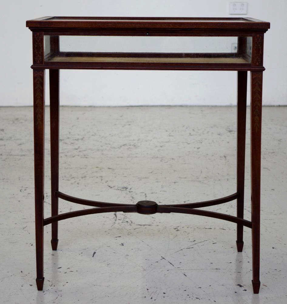 Antique Sheraton Revival vitrine table