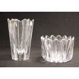 Orrefors crystal bowl and vase