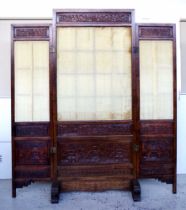 Enormous antique Chinese carved room divider
