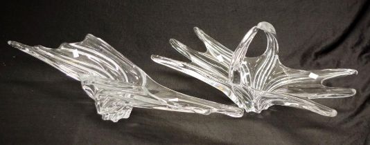 Two Vannes France crystal centre piece/bowls