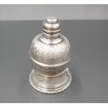 Persian silver spice canister with stand