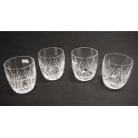 Set four Waterford Crystal whisky glasses