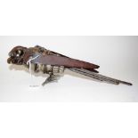 Handmade bird made from recycled parts
