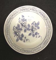 Hong Kong blue & white decorated dish