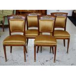 Four Empire style cherry wood chairs