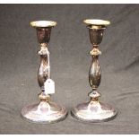 Pair vintage silver plate candlesticks