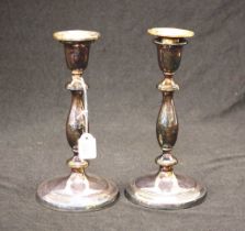 Pair vintage silver plate candlesticks